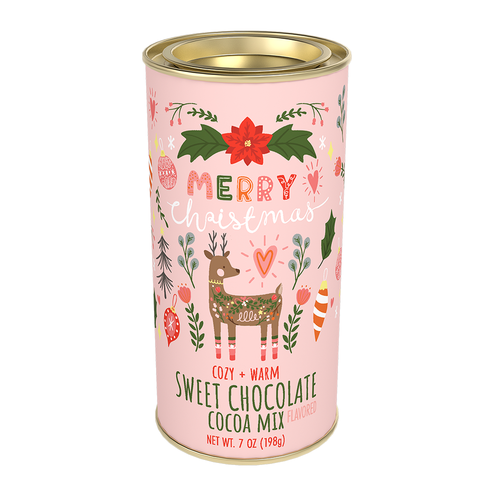 Christmas Deer Sweet Chocolate Cocoa (7oz Tins)