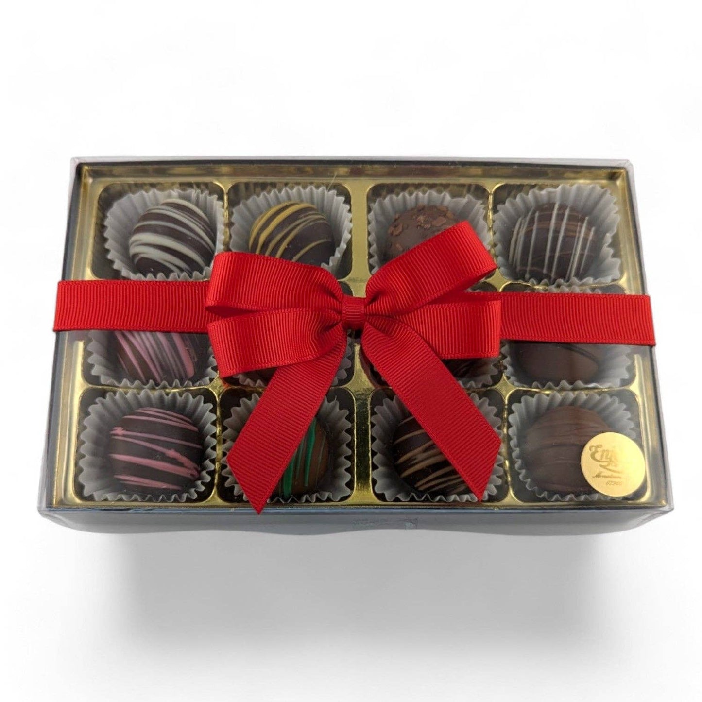 12 Piece Truffle Box (Clear Lid)
