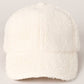 Solid Colored Faux Sherpa Baseball Cap