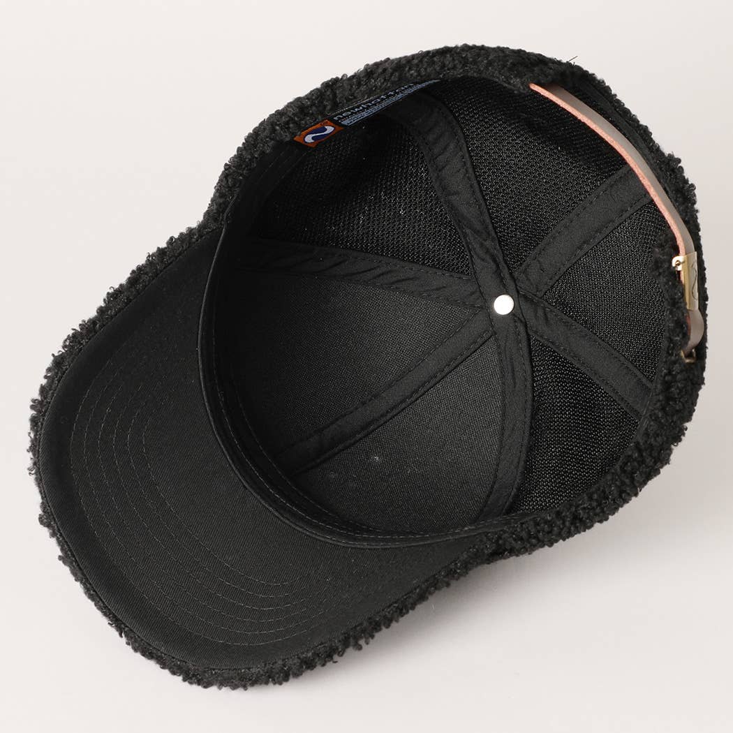 Solid Colored Faux Sherpa Baseball Cap