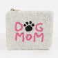 Seed Beaded Dog Mom Coin Purse