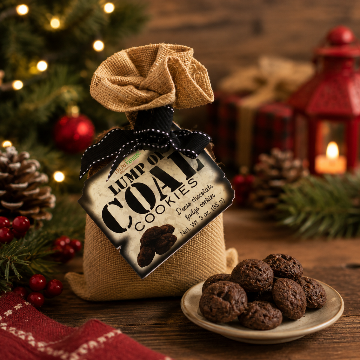 Lump of Coal Cookies - Christmas Gift for the Naughty
