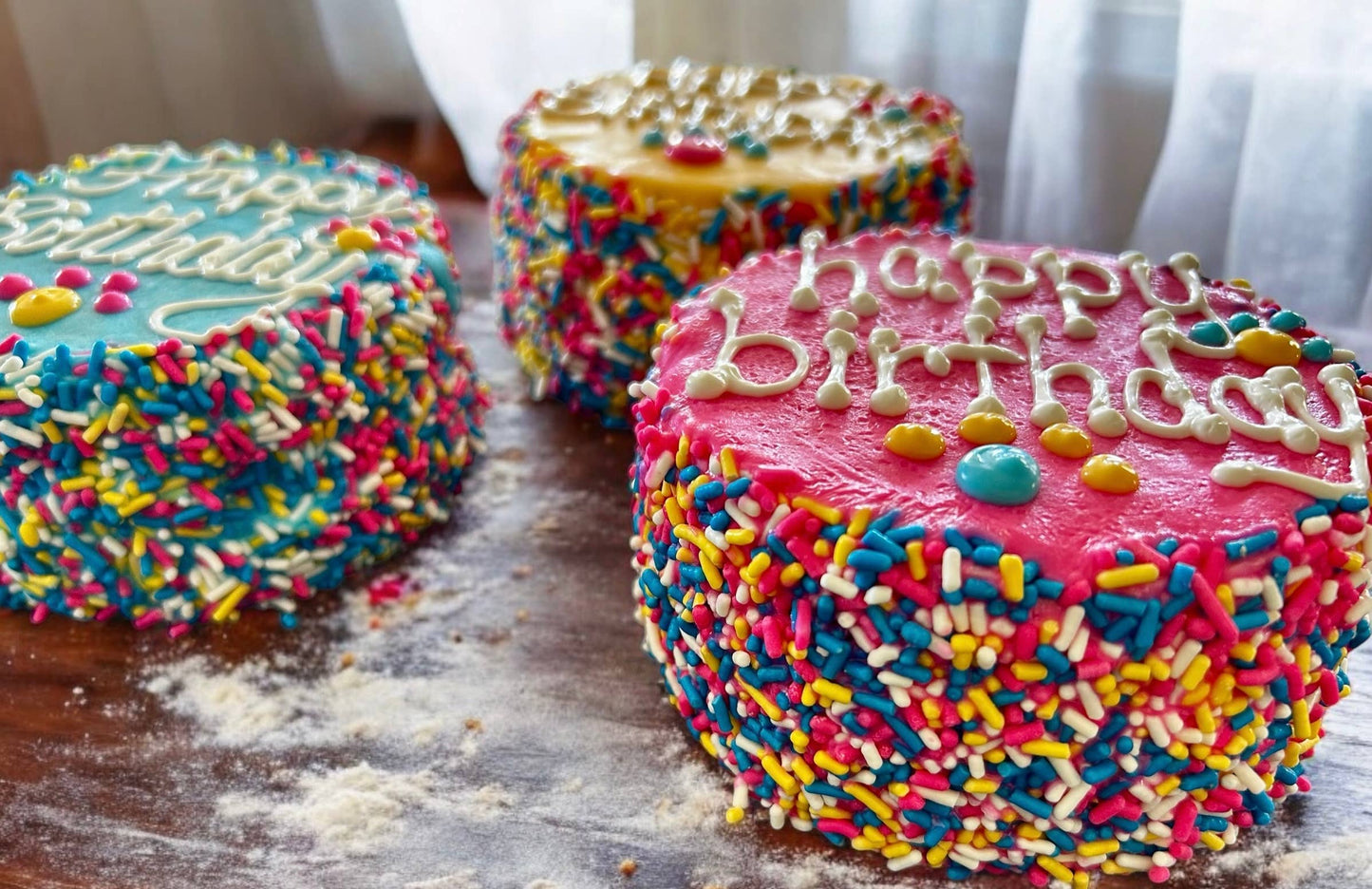 Colorful FIESTA Sprinkle Doggie Cake Lets Pawty