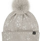 C.C All Over Clear Sequin Pom Beanie