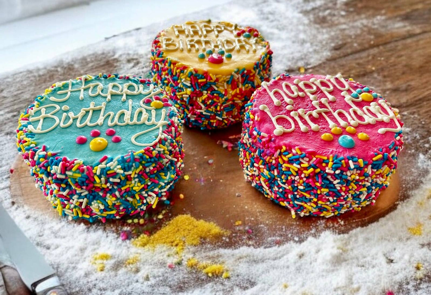 Colorful FIESTA Sprinkle Doggie Cake Lets Pawty