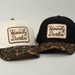 Howdy Darlin' Embroidered Leopard Brim Trucker Hat: BLACK / ONE SIZE