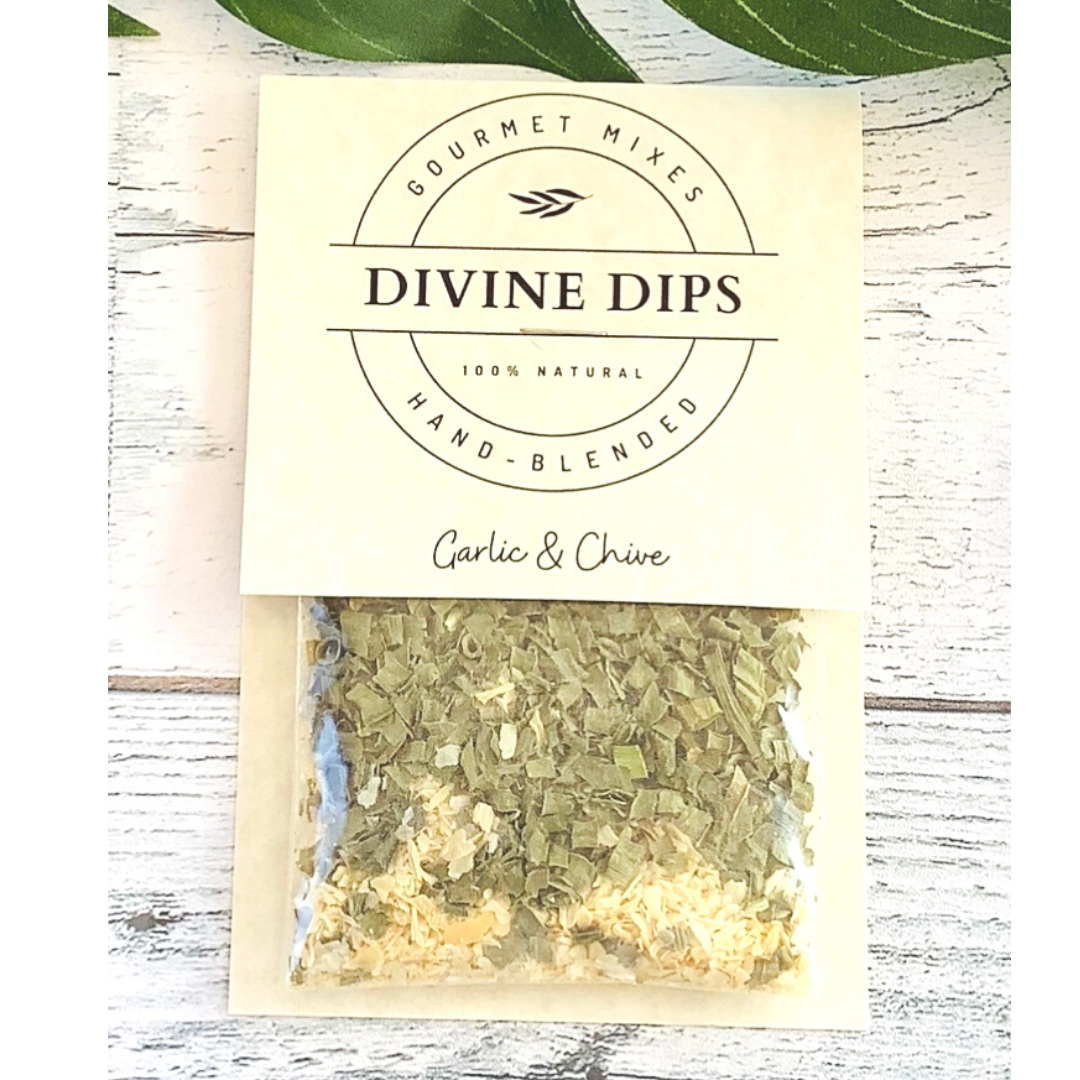 Garlic & Chive Seasoning Dip Mix & Cheese ball Spices: Retail Ready
