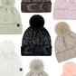 C.C All Over Clear Sequin Pom Beanie