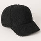 Solid Colored Faux Sherpa Baseball Cap
