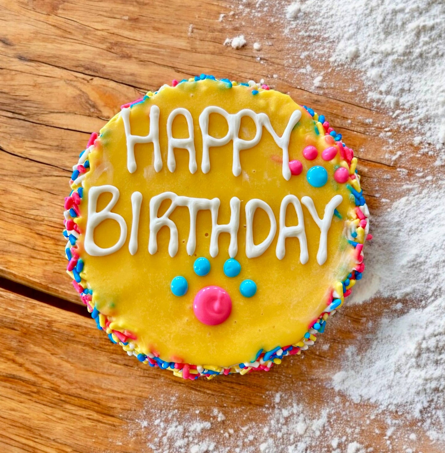 Colorful FIESTA Sprinkle Doggie Cake Lets Pawty