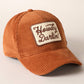 Howdy Darlin' Embroidery Patch Corduroy Cap: Black / ONE SIZE