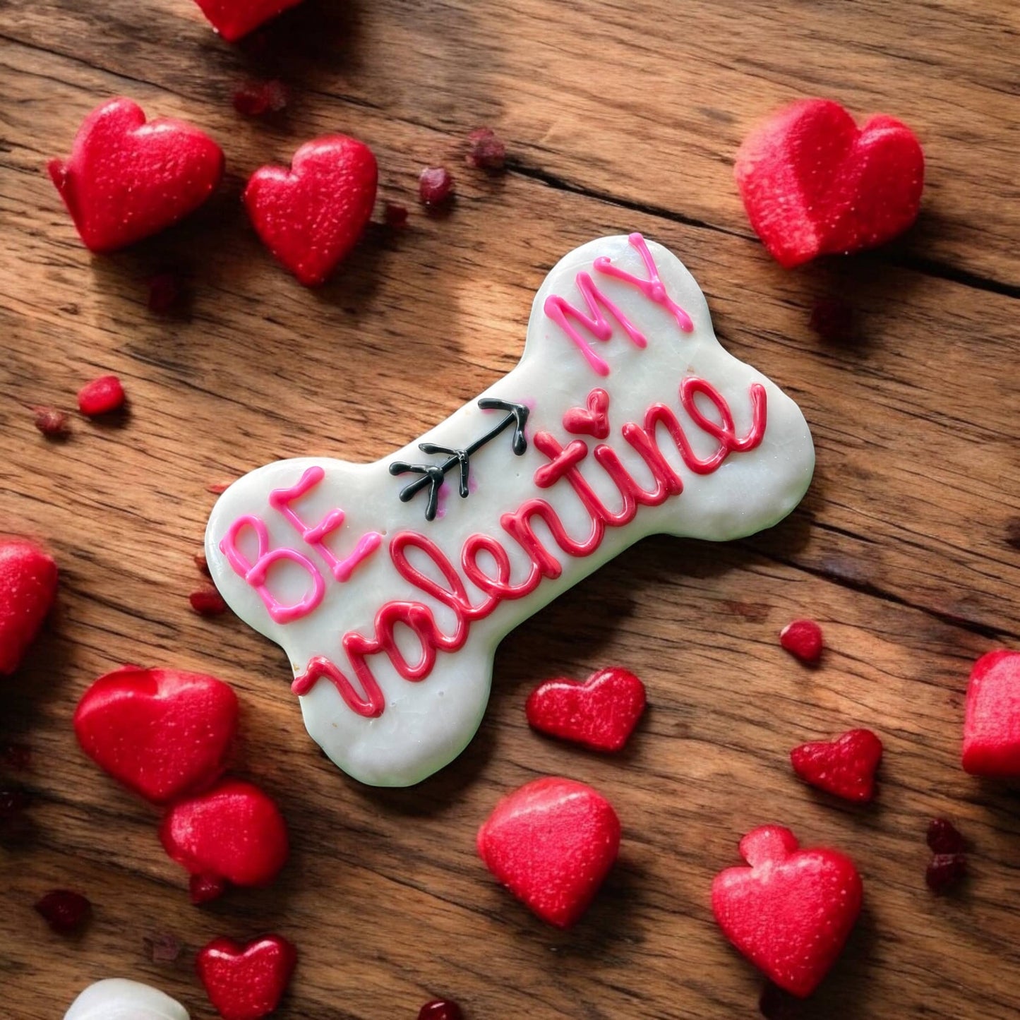 6 inch Be My Valentine Bone dog treats