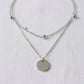 Double Layer Gold Pendant Necklace