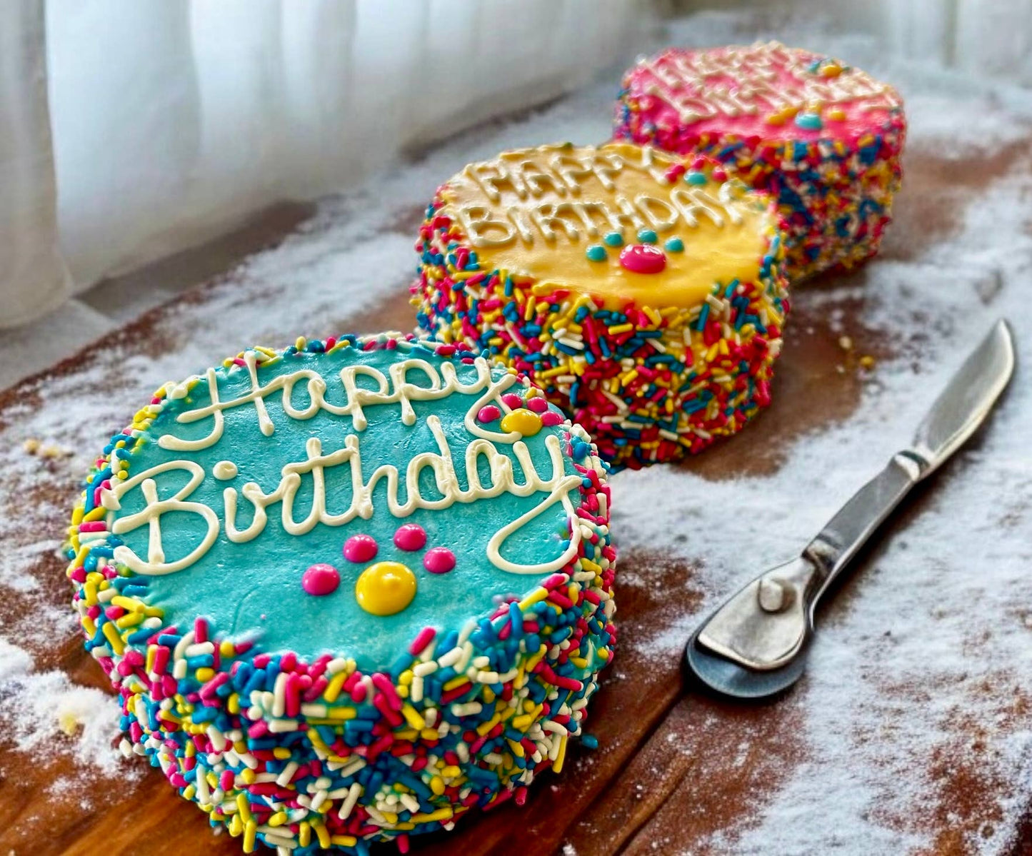 Colorful FIESTA Sprinkle Doggie Cake Lets Pawty