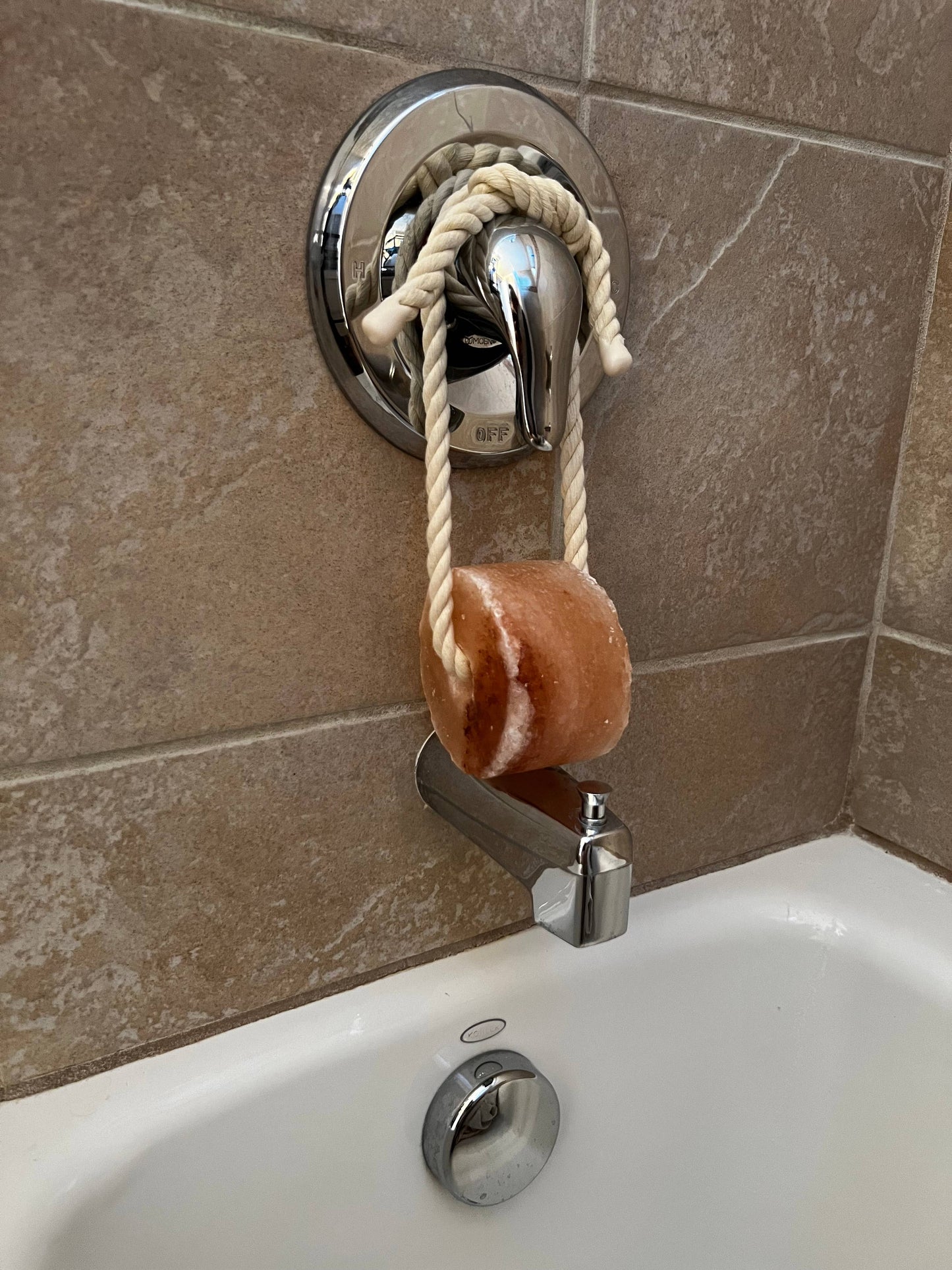 Smooth Pink Himalayan Salt Bath and Shower Rock