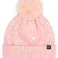 C.C All Over Clear Sequin Pom Beanie