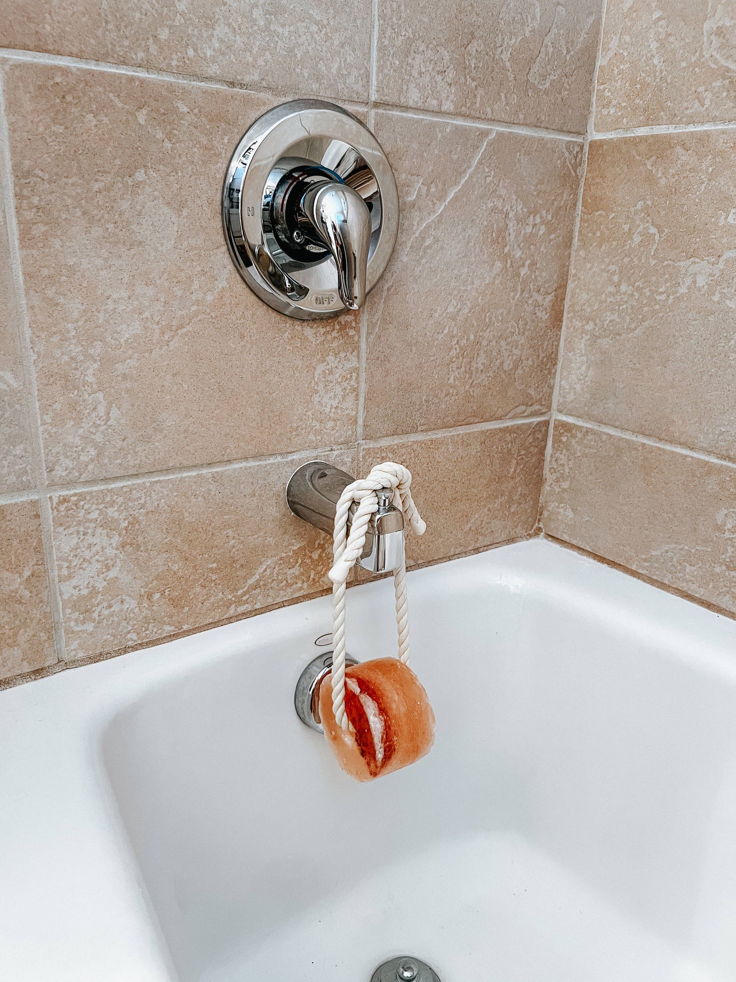 Smooth Pink Himalayan Salt Bath and Shower Rock