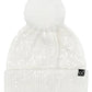 C.C All Over Clear Sequin Pom Beanie