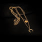 Moon Three Layer 18K Layer Necklace