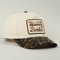Howdy Darlin' Embroidered Leopard Brim Trucker Hat: BLACK / ONE SIZE