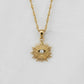 Cubic Zirconia Eye Pendant Necklace