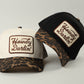 Howdy Darlin' Embroidered Leopard Brim Trucker Hat: BLACK / ONE SIZE