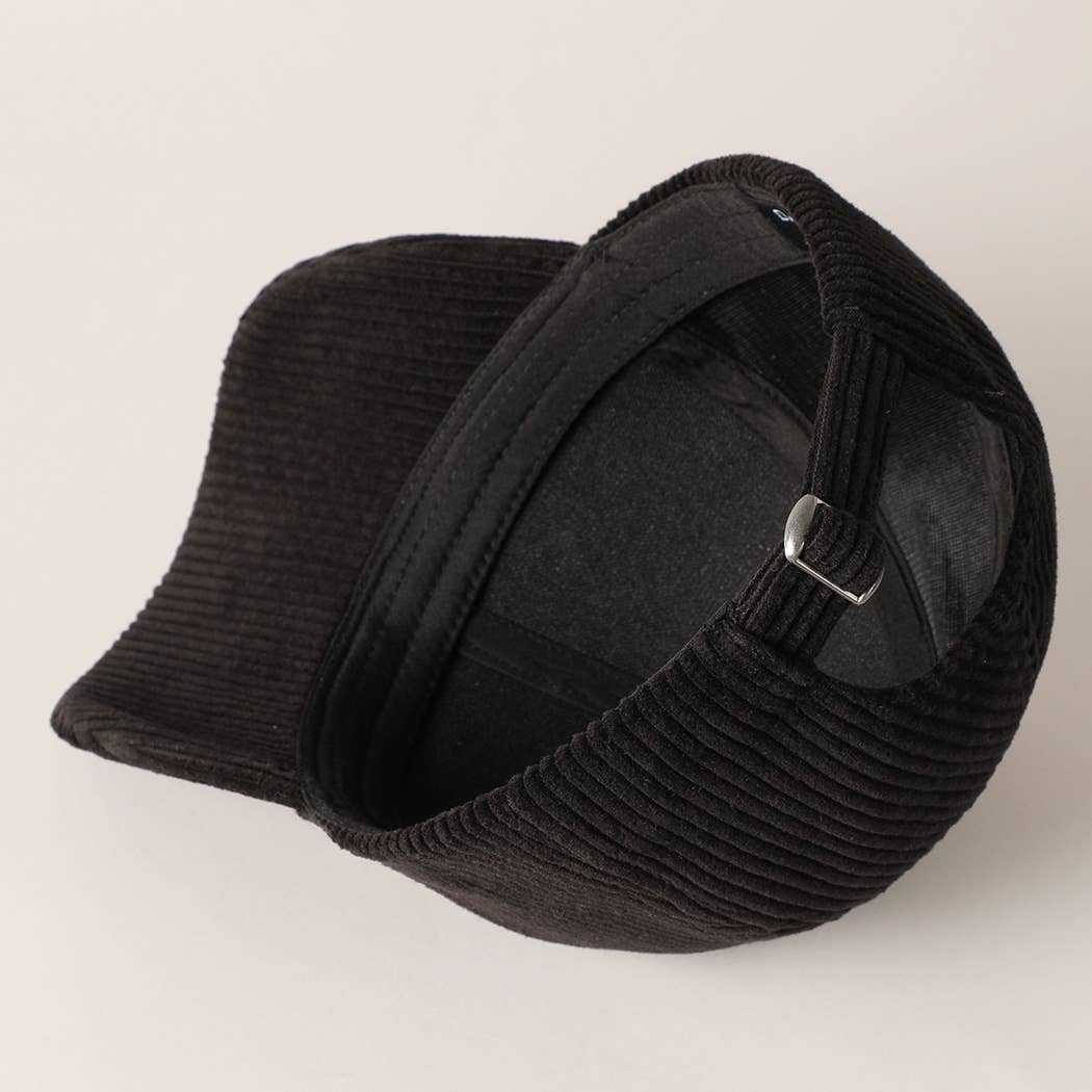 Howdy Darlin' Embroidery Patch Corduroy Cap: OFF WHITE / ONE SIZE