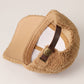 Solid Colored Faux Sherpa Baseball Cap